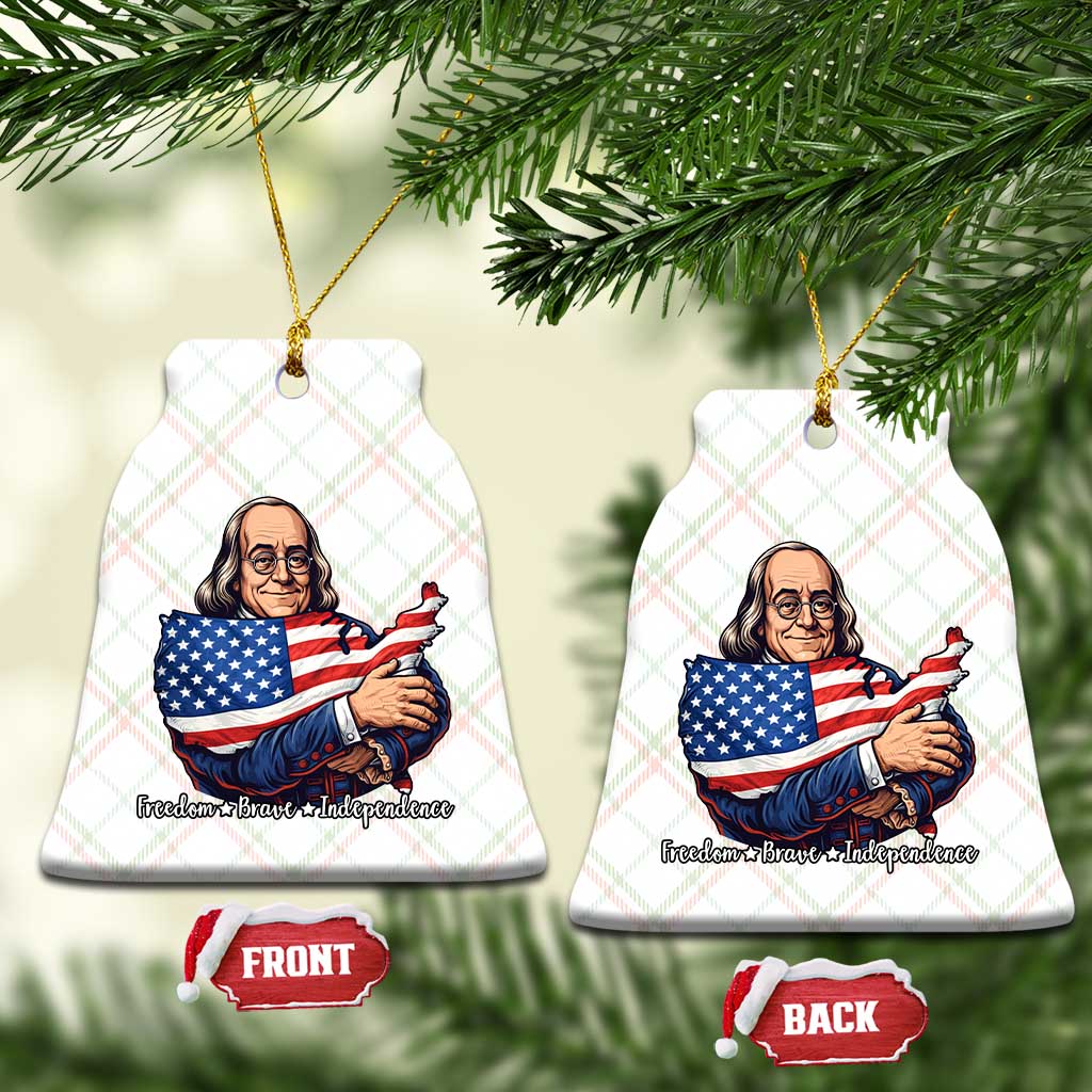 Benjamin Franklin Ceramic Ornament Freedom Liberty Independence American History TS12 Print Your Wear