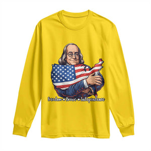 Benjamin Franklin Long Sleeve Shirt Freedom Liberty Independence American History TS12 Daisy Print Your Wear