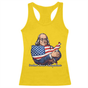 Benjamin Franklin Racerback Tank Top Freedom Liberty Independence American History TS12 Daisy Print Your Wear