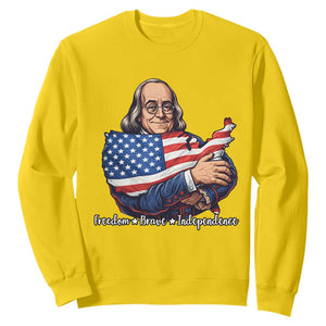 Benjamin Franklin Sweatshirt Freedom Liberty Independence American History TS12 Daisy Print Your Wear