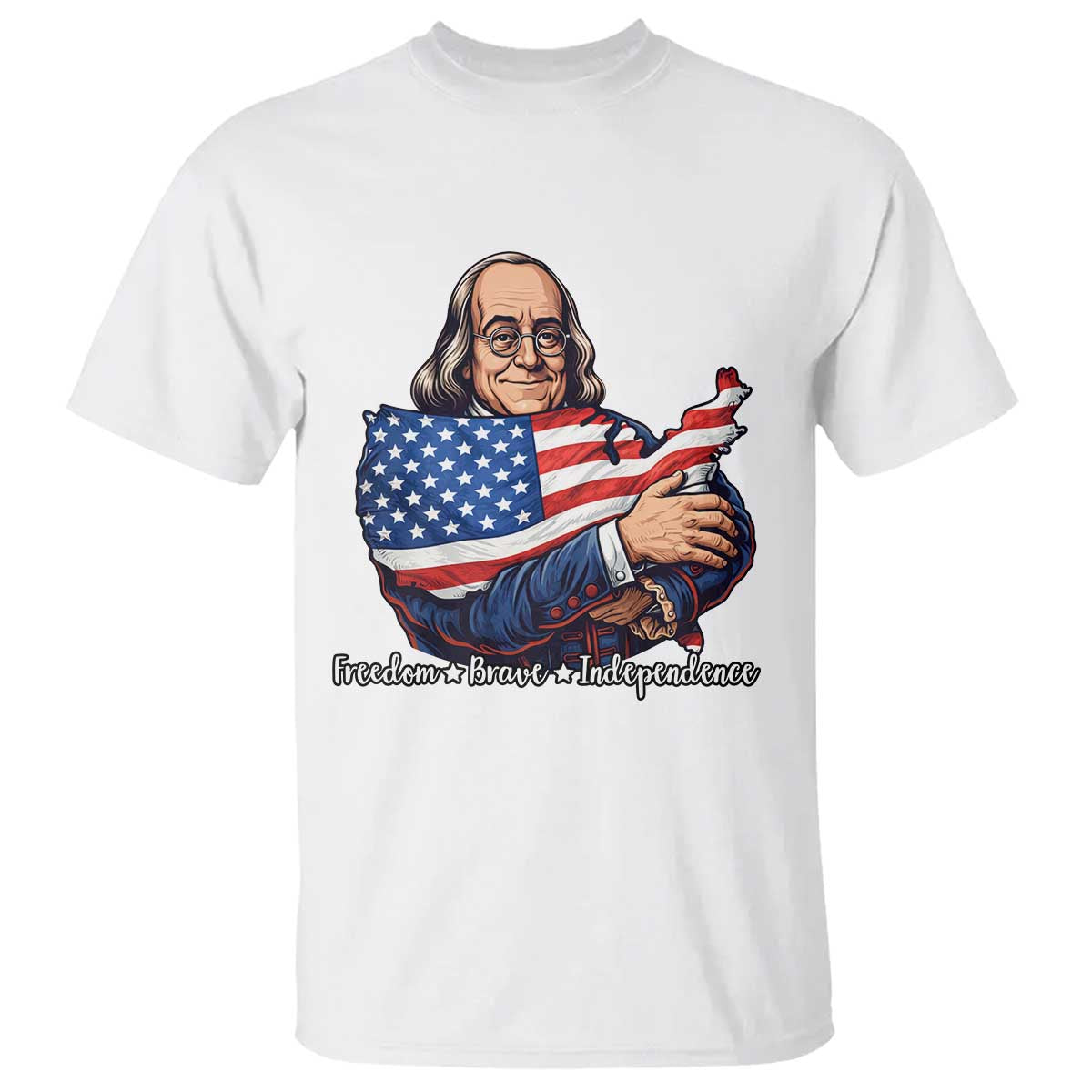 Benjamin Franklin T Shirt Freedom Liberty Independence American History TS12 White Print Your Wear