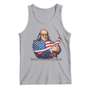 Benjamin Franklin Tank Top Freedom Liberty Independence American History TS12 Athletic Heather Print Your Wear