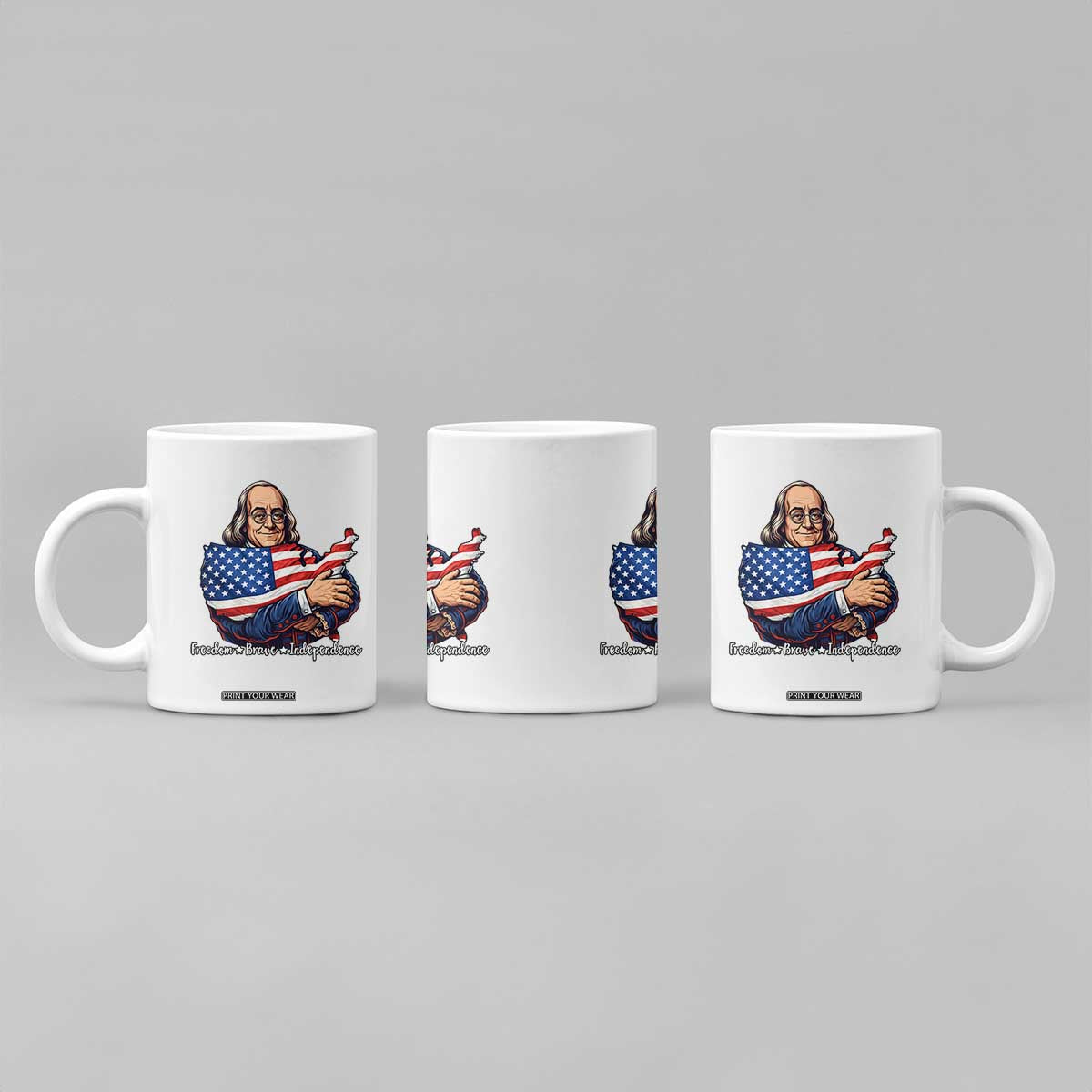 Benjamin Franklin Coffee Mug Freedom Liberty Independence American History TS12 Print Your Wear