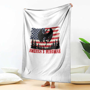 Mothman Americas Wingman Throw Blanket Funny Patriotic Cryptid TS12 Print Your Wear