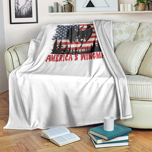Mothman Americas Wingman Throw Blanket Funny Patriotic Cryptid TS12 Print Your Wear