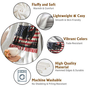 Mothman Americas Wingman Throw Blanket Funny Patriotic Cryptid TS12 Print Your Wear