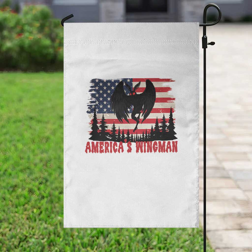 Mothman Americas Wingman Garden Flag Funny Patriotic Cryptid TS12 Print Your Wear
