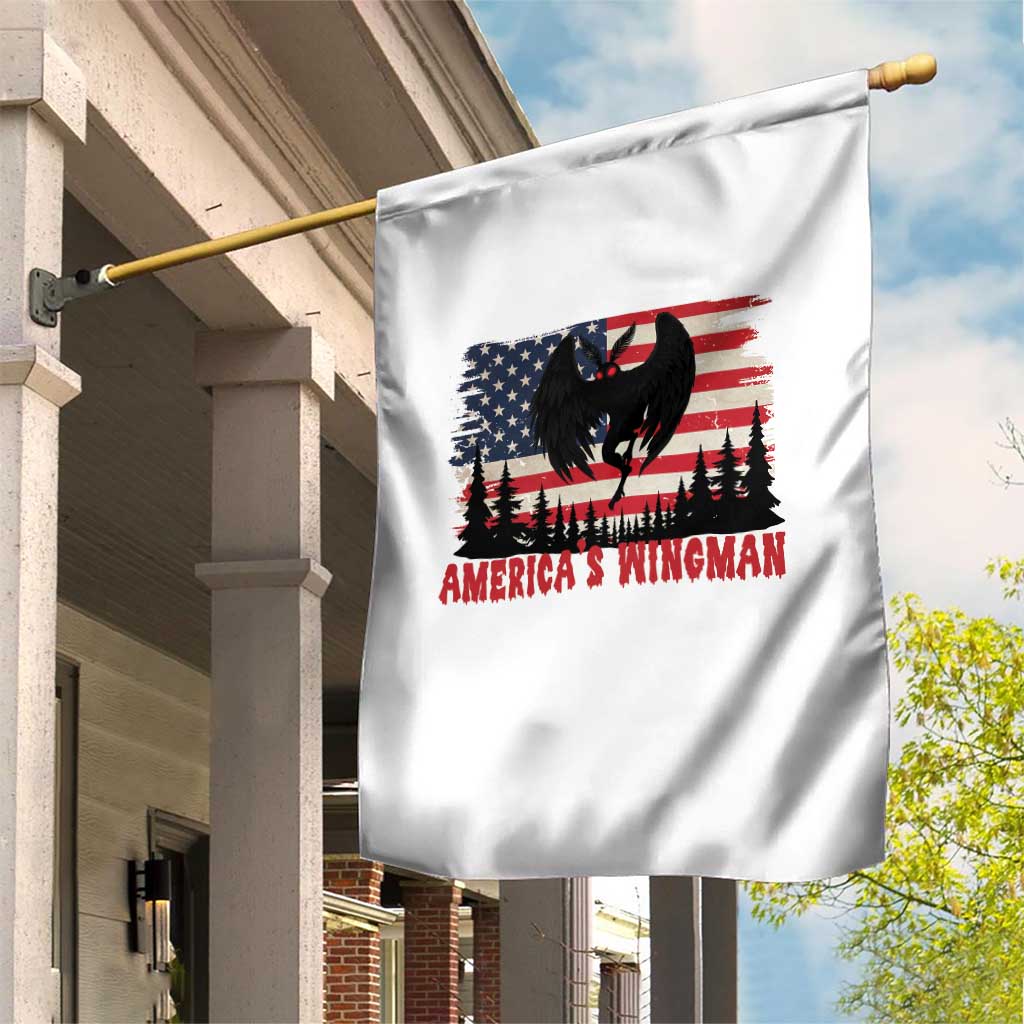 Mothman Americas Wingman Garden Flag Funny Patriotic Cryptid TS12 Print Your Wear