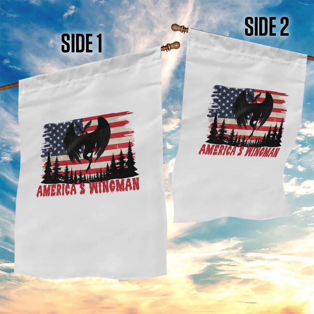 Mothman Americas Wingman Garden Flag Funny Patriotic Cryptid TS12 Print Your Wear