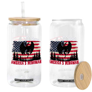 Mothman Americas Wingman Glass Can Funny Patriotic Cryptid TS12 Print Your Wear