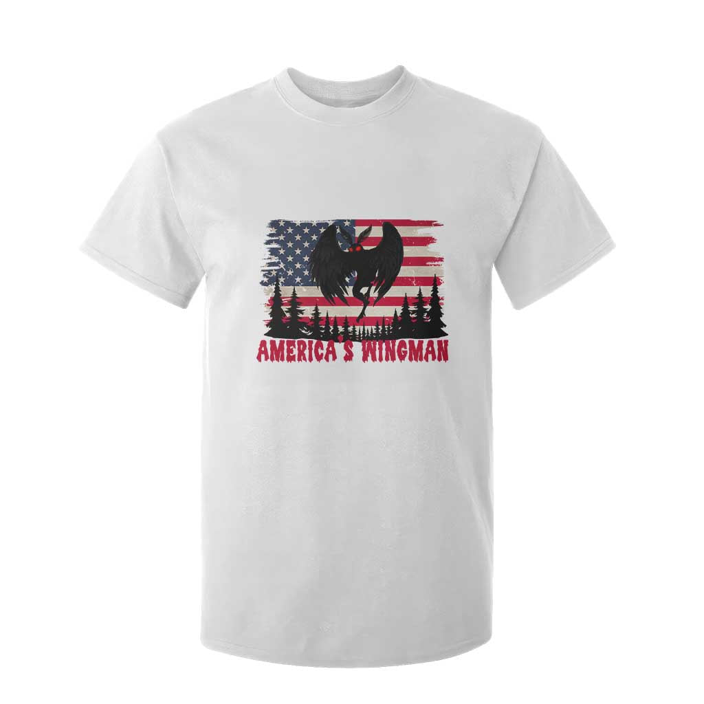 Mothman Americas Wingman T Shirt For Kid Funny Patriotic Cryptid TS12 White Print Your Wear