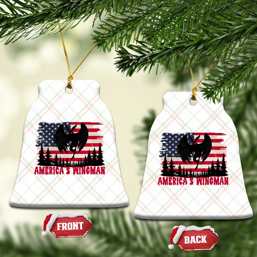 Mothman Americas Wingman Ceramic Ornament Funny Patriotic Cryptid TS12 Print Your Wear