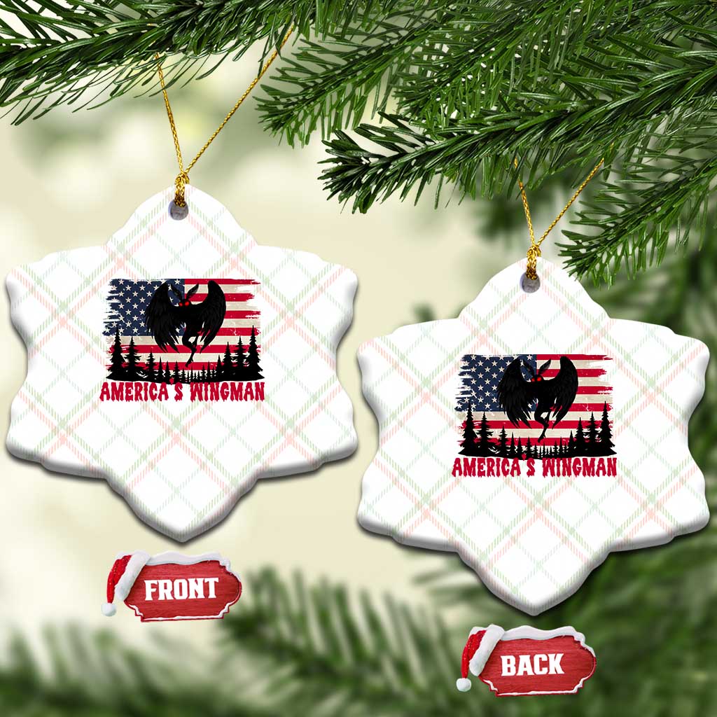 Mothman Americas Wingman Ceramic Ornament Funny Patriotic Cryptid TS12 Print Your Wear