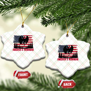 Mothman Americas Wingman Ceramic Ornament Funny Patriotic Cryptid TS12 Print Your Wear