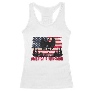 Mothman Americas Wingman Racerback Tank Top Funny Patriotic Cryptid TS12 White Print Your Wear