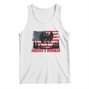 Mothman Americas Wingman Tank Top Funny Patriotic Cryptid TS12 White Print Your Wear