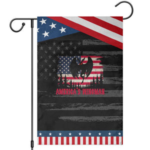 Mothman Americas Wingman Garden Flag Funny Patriotic Cryptid TS12 Distressed Black Blue Print Your Wear