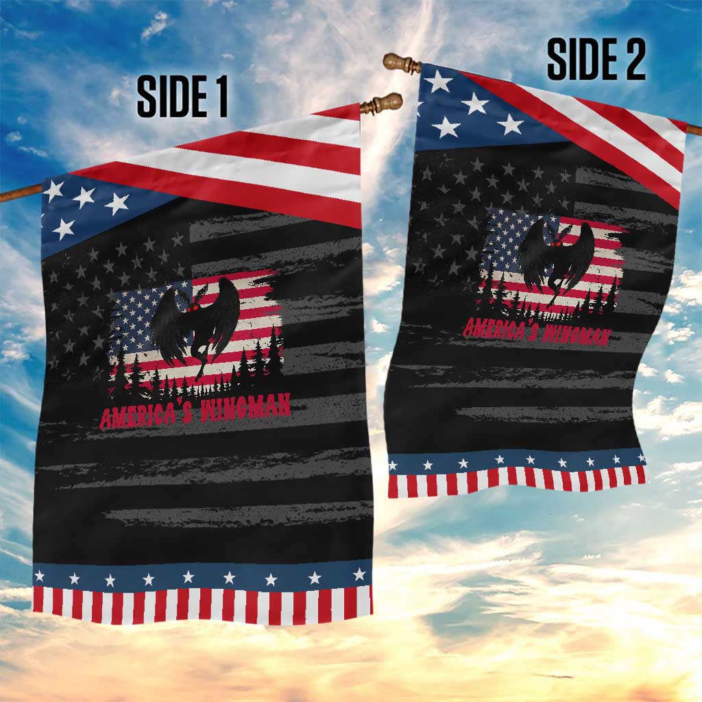 Mothman Americas Wingman Garden Flag Funny Patriotic Cryptid TS12 Print Your Wear