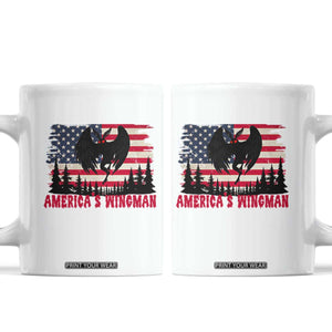 Mothman Americas Wingman Coffee Mug Funny Patriotic Cryptid TS12 White Print Your Wear