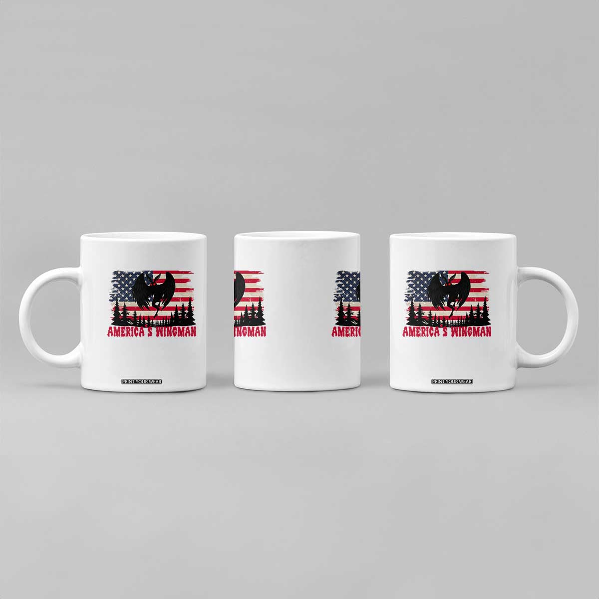 Mothman Americas Wingman Coffee Mug Funny Patriotic Cryptid TS12 Print Your Wear