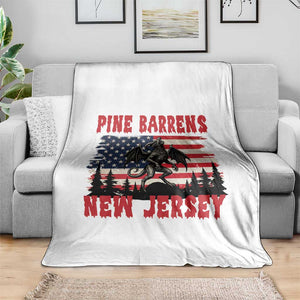 Patriotic Jersey Devil Throw Blanket Pine Barrens New Jersey Cryptid TS12 Print Your Wear