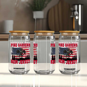 Patriotic Jersey Devil Glass Can Pine Barrens New Jersey Cryptid TS12 Print Your Wear