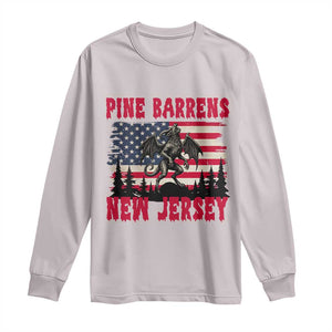 Patriotic Jersey Devil Long Sleeve Shirt Pine Barrens New Jersey Cryptid TS12 Ice Gray Print Your Wear