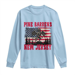 Patriotic Jersey Devil Long Sleeve Shirt Pine Barrens New Jersey Cryptid TS12 Light Blue Print Your Wear