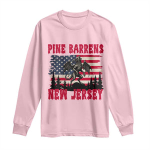 Patriotic Jersey Devil Long Sleeve Shirt Pine Barrens New Jersey Cryptid TS12 Light Pink Print Your Wear