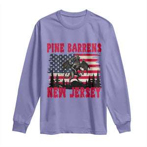 Patriotic Jersey Devil Long Sleeve Shirt Pine Barrens New Jersey Cryptid TS12 Violet Print Your Wear