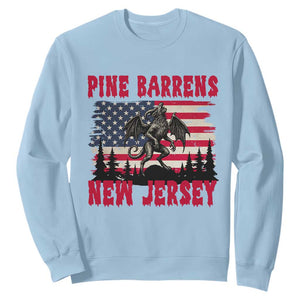 Patriotic Jersey Devil Sweatshirt Pine Barrens New Jersey Cryptid TS12 Light Blue Print Your Wear