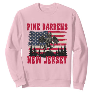 Patriotic Jersey Devil Sweatshirt Pine Barrens New Jersey Cryptid TS12 Light Pink Print Your Wear