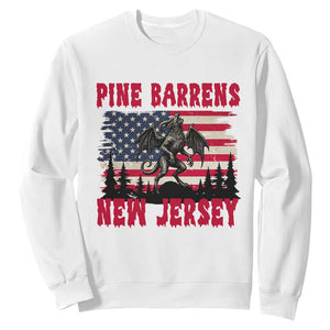 Patriotic Jersey Devil Sweatshirt Pine Barrens New Jersey Cryptid TS12 White Print Your Wear