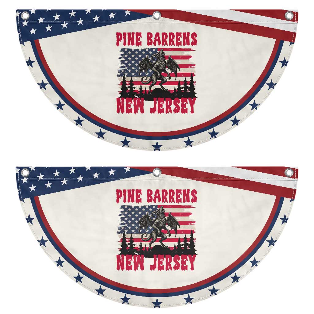 Jersey Devil Lover Patriotic Fan Flag Pine Barrens New Jersey Cryptid TS12 2pcs pack Classic Beige Print Your Wear