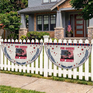 Jersey Devil Lover Patriotic Fan Flag Pine Barrens New Jersey Cryptid TS12 2pcs pack Laurel Beige Print Your Wear