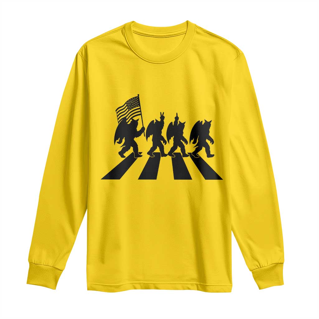 Funny Patriotic Mothman Long Sleeve Shirt Cryptid Lover Gift TS12 Daisy Print Your Wear