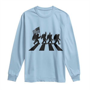 Funny Patriotic Mothman Long Sleeve Shirt Cryptid Lover Gift TS12 Light Blue Print Your Wear