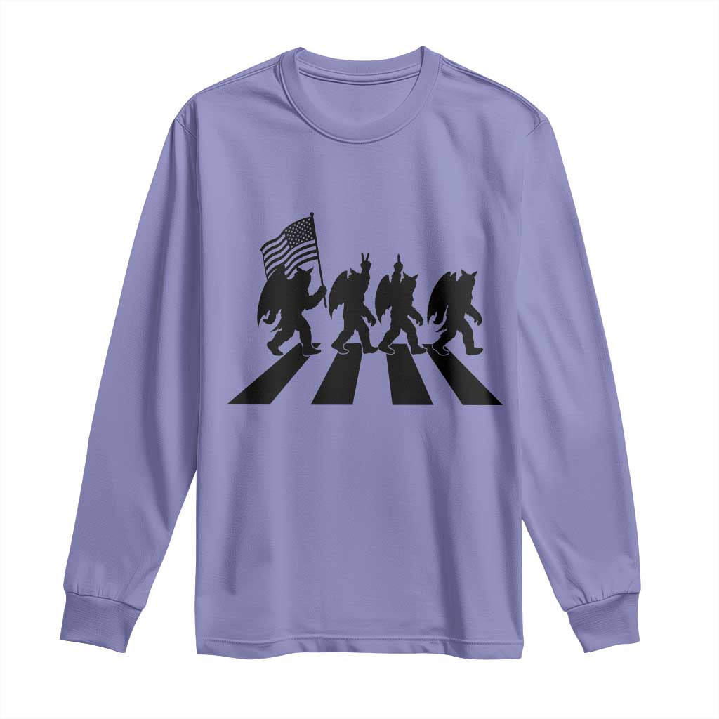 Funny Patriotic Mothman Long Sleeve Shirt Cryptid Lover Gift TS12 Violet Print Your Wear
