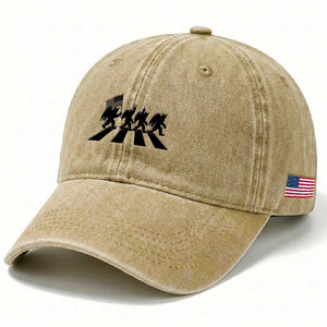 Funny Patriotic Mothman Washed Cotton Baseball Cap Cryptid Lover Gift TS12 Print Your Wear
