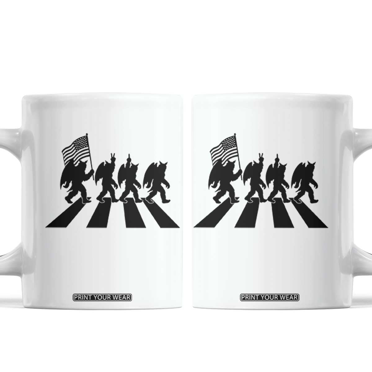 Funny Patriotic Mothman Coffee Mug Cryptid Lover Gift TS12 White Print Your Wear