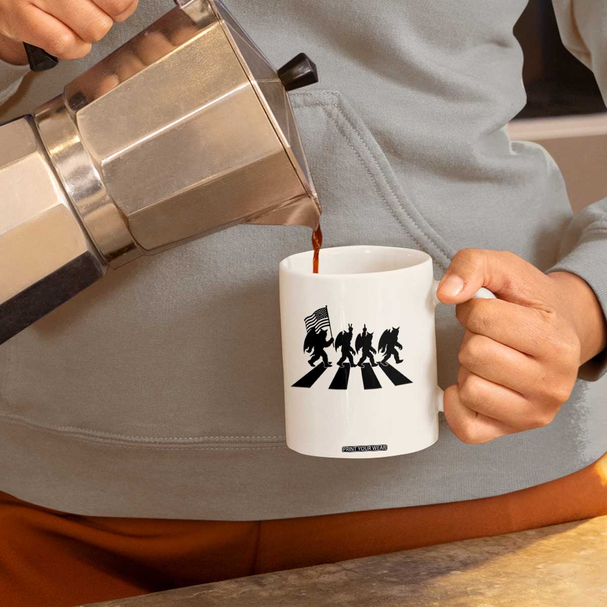 Funny Patriotic Mothman Coffee Mug Cryptid Lover Gift TS12 Print Your Wear
