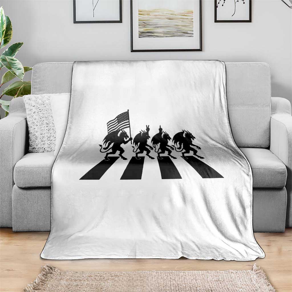 Patriotic Jersey Devil Throw Blanket New Jersey Cryptid Gift TS12 Print Your Wear