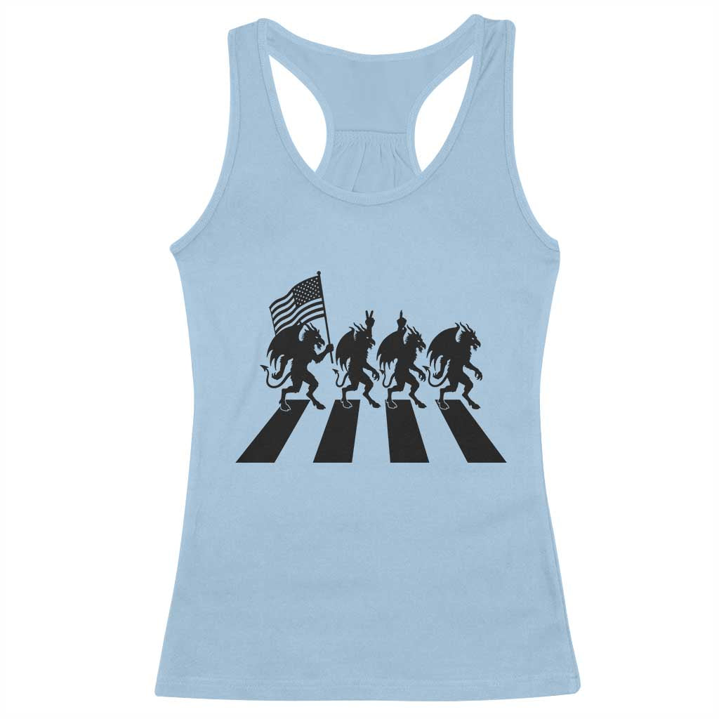 Patriotic Jersey Devil Racerback Tank Top New Jersey Cryptid Gift TS12 Light Blue Print Your Wear