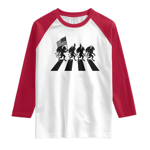 Patriotic Jersey Devil Raglan Shirt New Jersey Cryptid Gift TS12 White Red Print Your Wear
