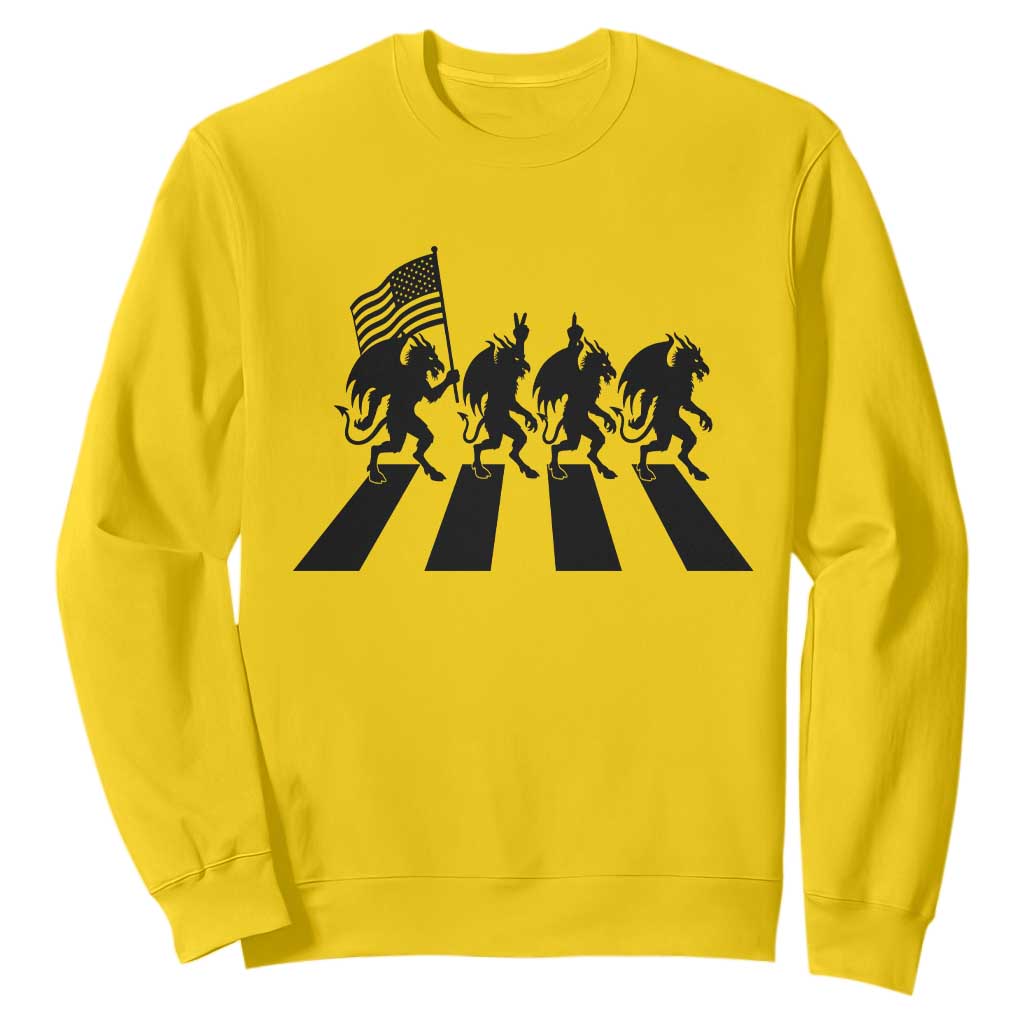 Patriotic Jersey Devil Sweatshirt New Jersey Cryptid Gift TS12 Daisy Print Your Wear