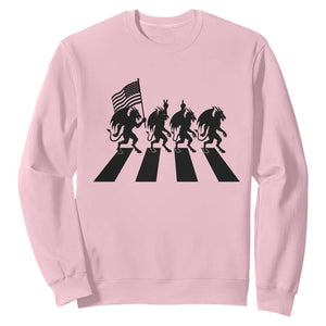 Patriotic Jersey Devil Sweatshirt New Jersey Cryptid Gift TS12 Light Pink Print Your Wear