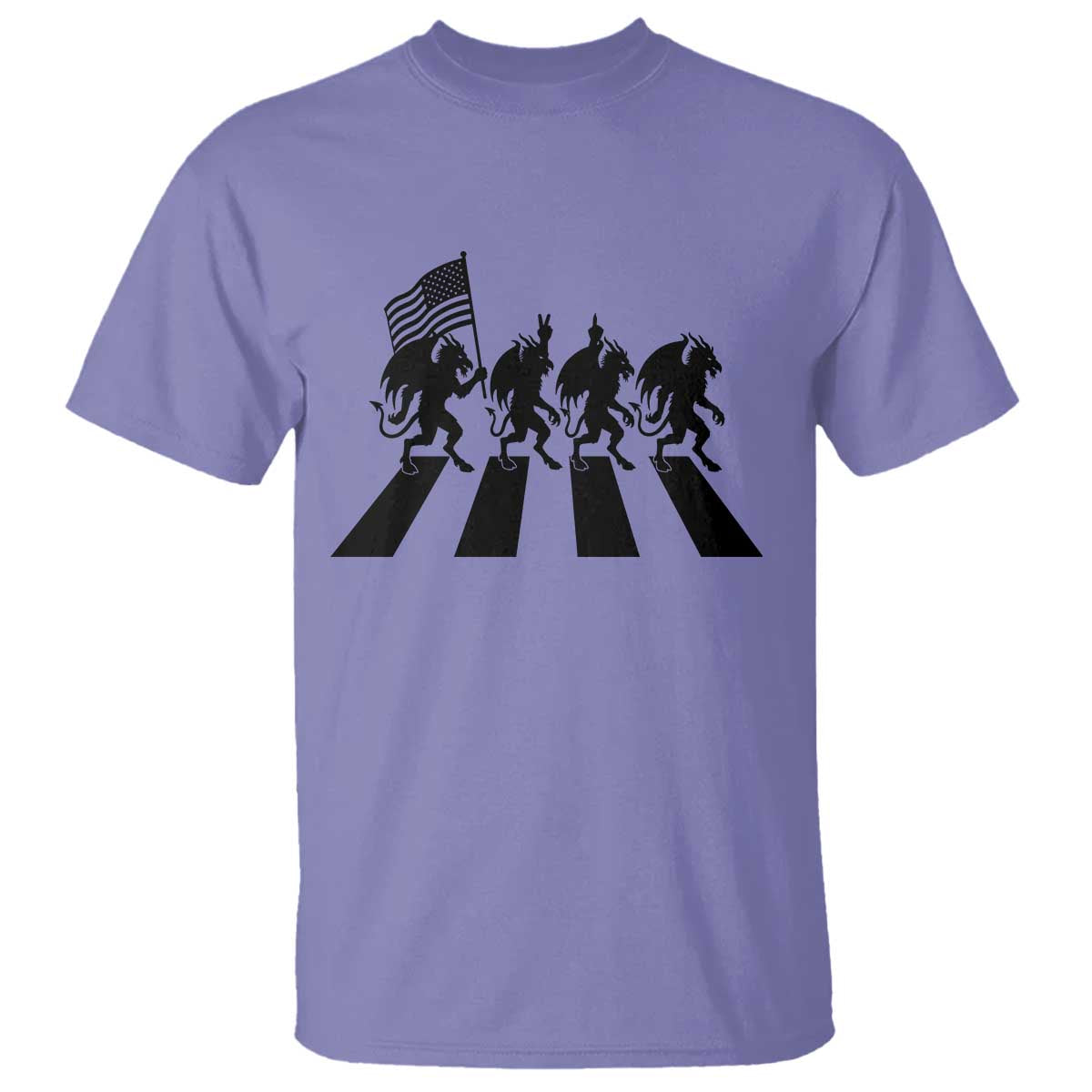 Patriotic Jersey Devil T Shirt New Jersey Cryptid Gift TS12 Violet Print Your Wear