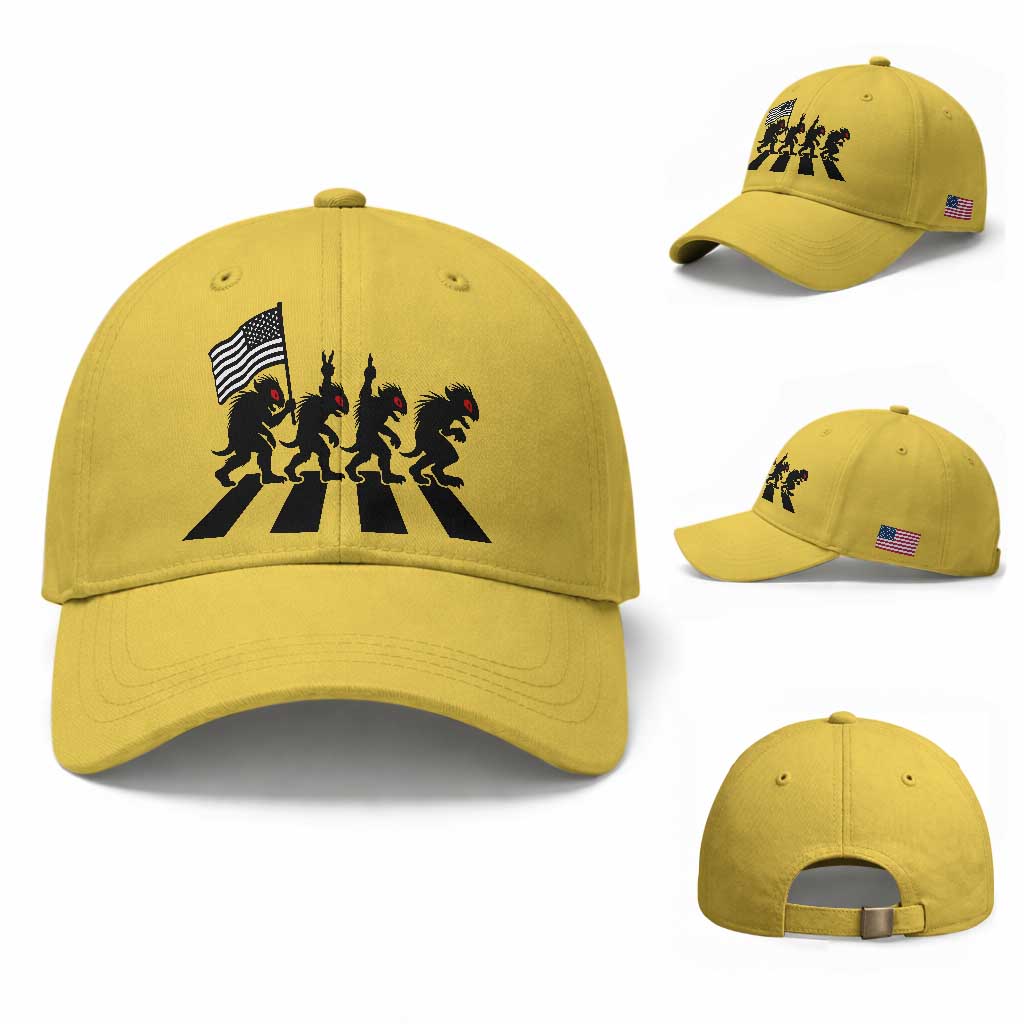 Patriotic Chupacabra Baseball Cap Funny Cryptid Lover Gift TS12 Baseball Cap Universal Fit Yellow Print Your Wear
