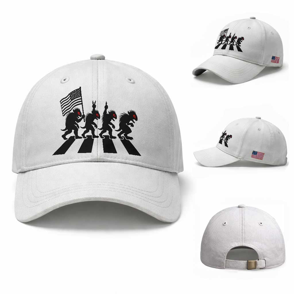 Patriotic Chupacabra Baseball Cap Funny Cryptid Lover Gift TS12 Baseball Cap Universal Fit White Print Your Wear