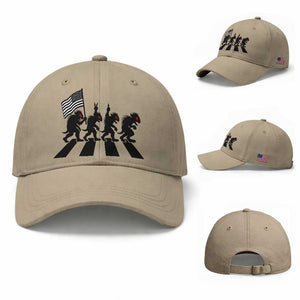 Patriotic Chupacabra Baseball Cap Funny Cryptid Lover Gift TS12 Baseball Cap Universal Fit Khaki Print Your Wear